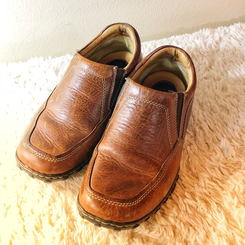 Men’s Size 8 - Born LUIS Slip-Ons, Rust Brown